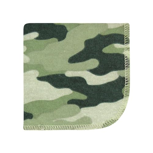 Image of Hudson Baby Unisex Baby Flannel Cotton Poly Washcloths, Animal Adventure 12 Pack, One Size