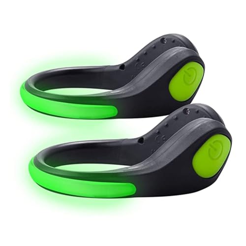 Luces con clip para zapatos de talón, luces con clip para zapatos de correr, luz de seguridad para caminar por la noche, luz LED para correr, trotar, caminar, ciclismo, equipo de noche, l