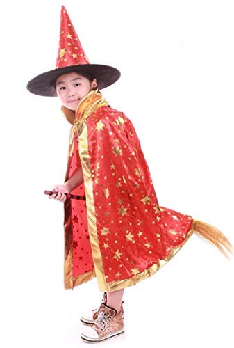 KIRALOVE, Cloak, Witch Hat, Witch, Magician, Sorcerer for Costume Fancy Dress Accessories Carnival Halloween Cosplay - Image 2
