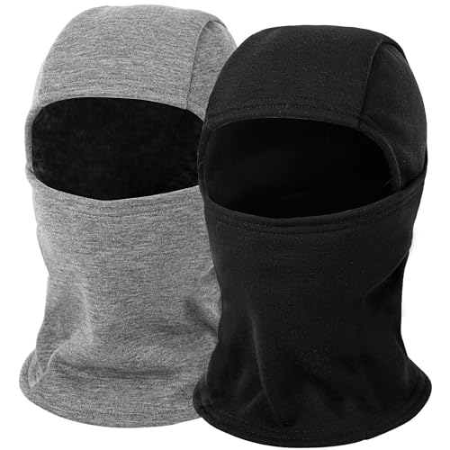 Ski Mask Balaclava for Kids Cold Weather Warm and Winter Windproof Fleece Caps Boys Girls Full Face Mask 2 Packs