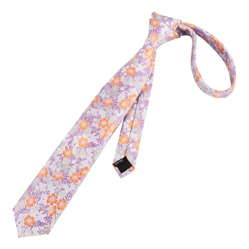 Image of Alizeal Mens 3.15'' Natural Flower Pattern Tie with Floral Pocket Square Set