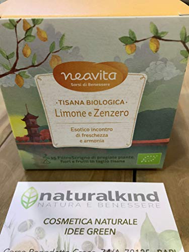 NEAVITA Tisana Limone e Zenzero Filtroscrigno 15 x 3 gr