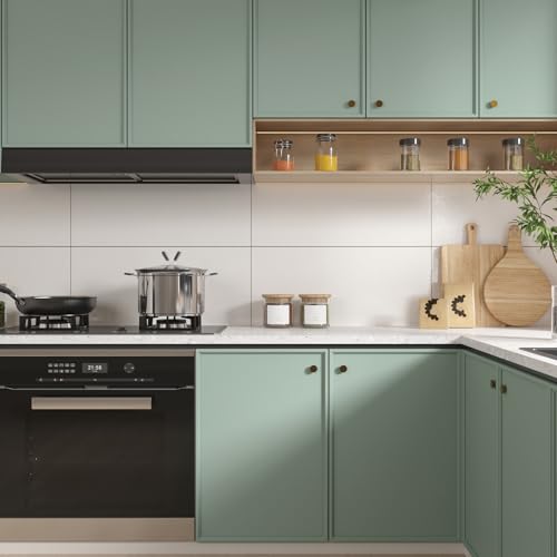 Papier peint vert sauge pour relooker vos armoires et murs de cuisine