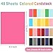 Colored Cardstock 48 Sheets, Christmas Cardstock Paper 8.5