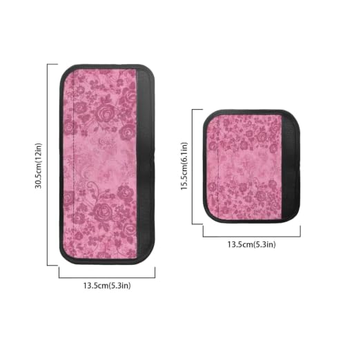 Image of 6 Pcs Refrigerator Microwave Door Handle Covers Electrical Appliances Handle Protector Keep Clean and Protected from Oil Stains, Fingerprints, Liquids, Vintage Floral Pink