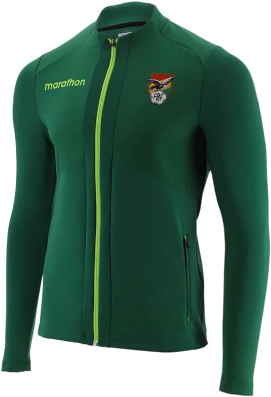 Official Bolivia National Soccer Jacket, Green, 2024 - Chaqueta Cancha Local Original y Actual Selección Boliviana