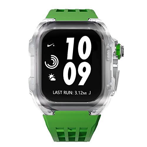 Kit modification Apple Watch 45 mm coque transparente et fluororubber