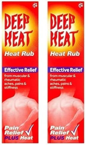 Mentholatum 3 PAIN RELIEF PLUS Deep Heat Rubs 35g Pack of 2