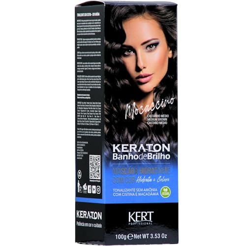 Keraton Tonalizante Banho de brilho 100g Mocaccino Castanho médio