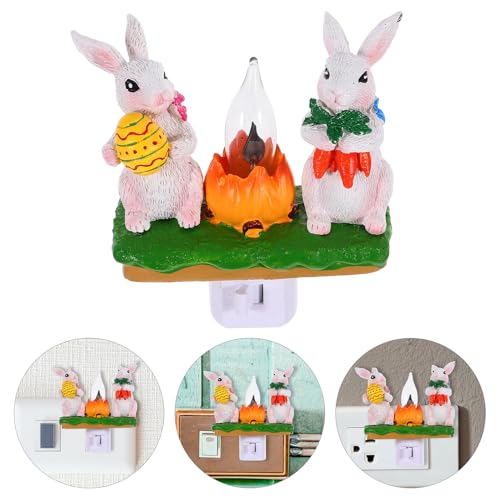 Lámpara de mesa de noche conejo Happyyami para dormitorio miniatura 7