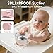 Bella's Friends Stainless Steel and Silicone Baby Bowls with Suction 3 Pack, 4.3” for Toddlers Kids Feeding, Non-Slip, Non-Toxic, Mess-Free, Dishwasher Safe, Fit High Chair Size, beige green blue