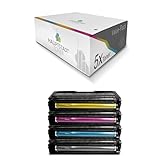 Contenu de la livraison et portée : 5 toners (1 x rouge/magenta avec environ 2 000 pages, 1 x bleu/cyan avec environ 2 000 pages, 1 x jaune/jaune avec environ 2 000 pages, 2 cartouches noir/noir d'environ 2 000 pages), données de capacité à 5 % de couverture