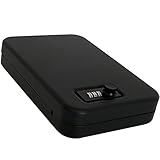Sunnydaze Steel Combination Cable Lockbox Safe for Travel, Car or Home Use