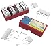 Red Suricata Knit Blocking Combs - Set of 25 Combs for Blocking Knitting, Crochet, Lace or Needlework Projects - Extra 100 T-pins - in Compact Plastic Box - for use with Blocking Mats for Knitting
