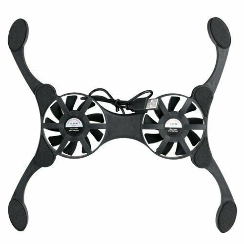 Base refrigerante portátil con 2 ventiladores USB miniatura 1