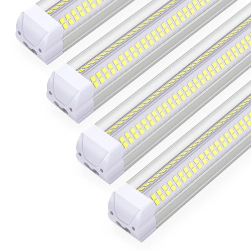Hcyvord 4FT 60W LED Shop Light, RH-T8-2-V4, 6000-6500K, High-Efficiency SMD 2835, LED Shop Lights...