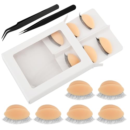 12PCS Replacement Eyelids Double-layer for Mannequin Head Removable Realistic Eyelids with Eyelashes for Eyelash Training Practice Makeup Eyelash Extensions for Beginners