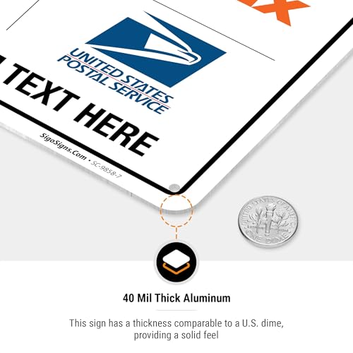 Image of Custom Package Delivery Sign, Delivery Instructions, 10x7 Inches, Rust Free .040 Aluminum, Fade Resistant, Made in USA by Sigo Signs