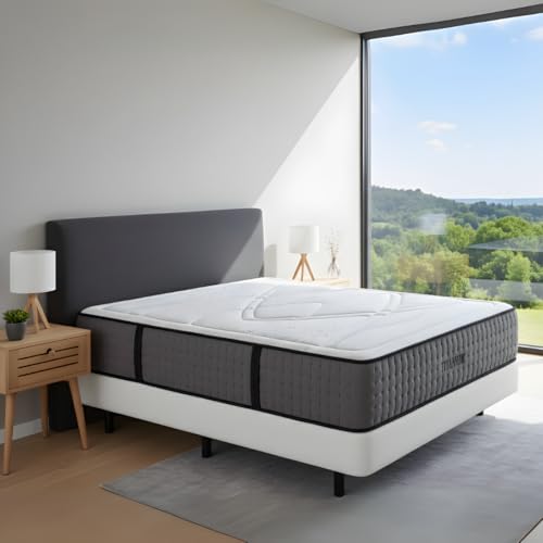 Moisury® Colchón Viscoelástico 150x190 Premium – Firmeza Alta 30 CM Altura – Colchón Ortopédico Titán – Alivio de Espalda y Alineación de Columna – Transpirable Antialérgico Ergonómico