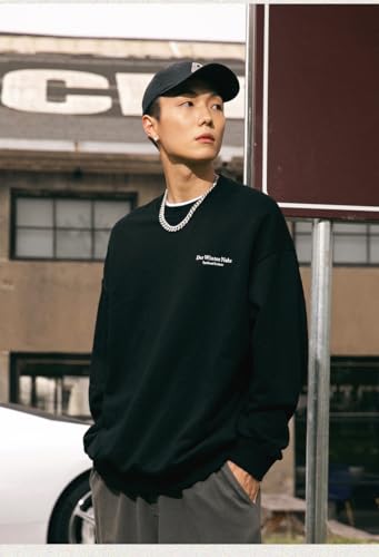 men's Oversized Graphic Letter Print Sweatshirts Crewneck Pullover Heavyweight Hoodies Long Sleeve Streetwear Hoodie2