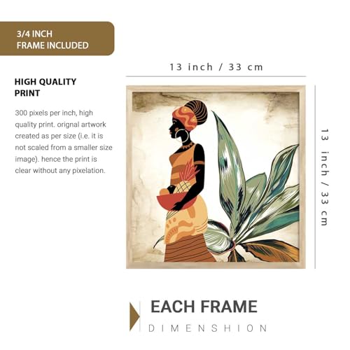 Image of kotart Paintings Modern Art Framed Wall Painting for Living Room Bedroom - Wall Posters /Paintings with Frame - Paintings for Wall Decoration - Set of 4 (Art 6, Big (13x17 or 13x13 inch))