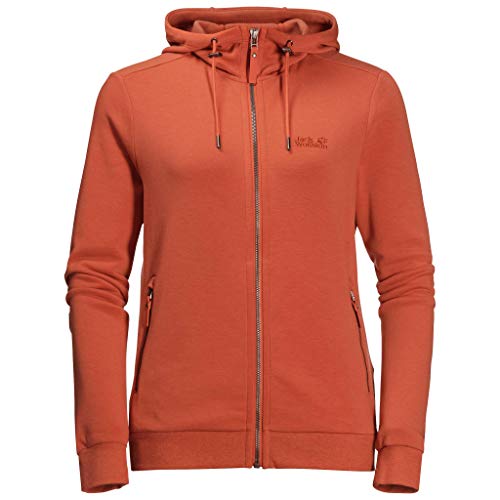 Jack Wolfskin Jaqueta feminina branca Coast W, laranja açafrão, GG