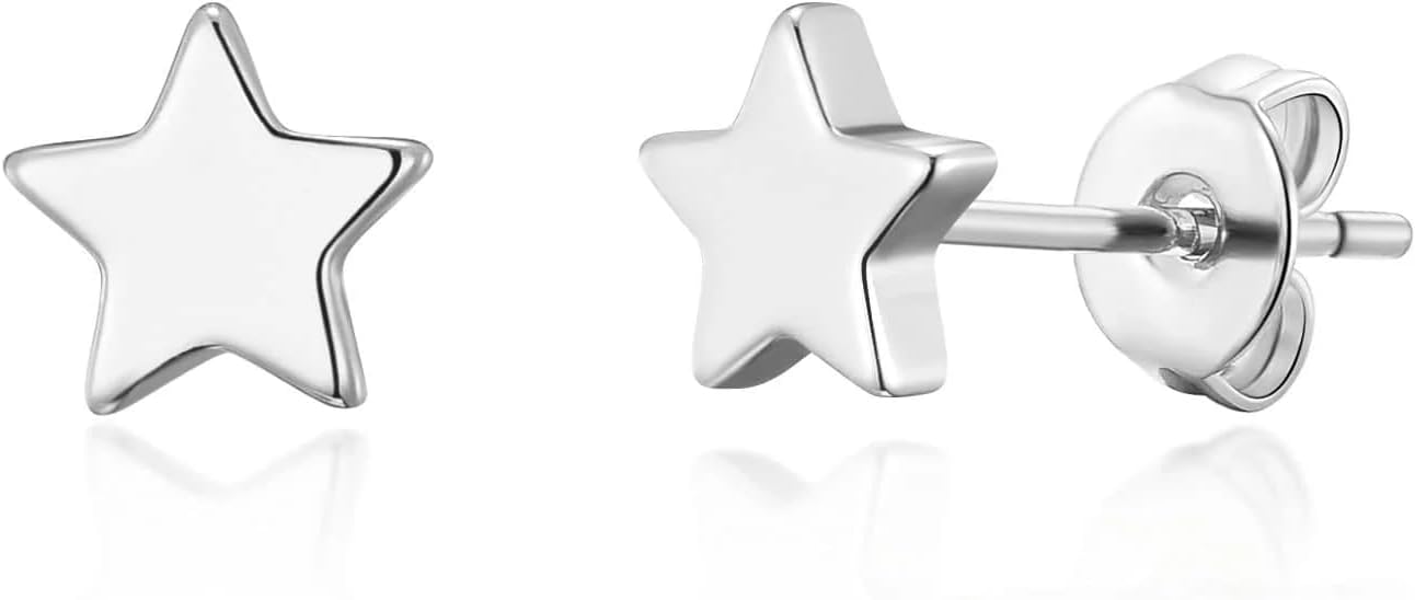 Philip Jones Silver Plated Star Stud Earrings
