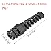 uxcell PG7 Cable Gland Waterproof IP68 Nylon Joint Adjustable Locknut with Strain Relief for 4.5-7.8mm Dia Wire, 2 Pcs