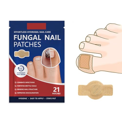 21 parches de uñas, parches de reparación de uñas para uñas de los pies, reparación de uñas dañadas, para pies y manos