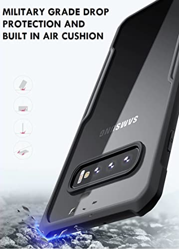 Image of RIGGEAR Xundd Back Cover Case for Samsung Galaxy S10 Plus / S10+ (Armor | PC and TPU | Clear Black)