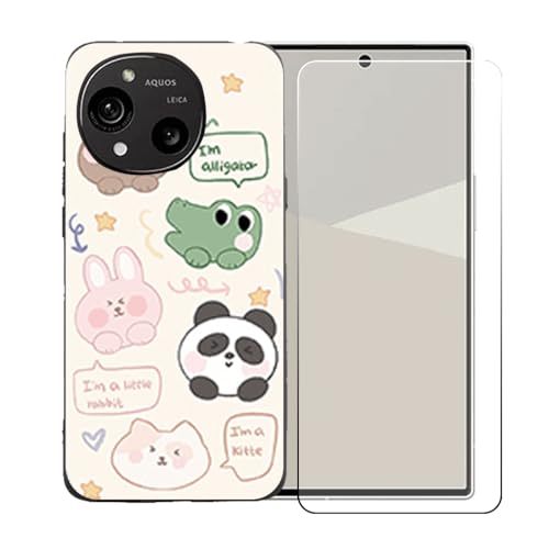 CongJiaLingXi�P�[�X�K�p �� Sharp Aquos wish6 (6.6") �K�p �� �d�����ꂽ�K���X�X�N���[���v���e�N�^�[�A�_�炩���V���R�[���V�F���o���p�[�h�Ռ�TPU�ی�J�o�[�������,LLM47
