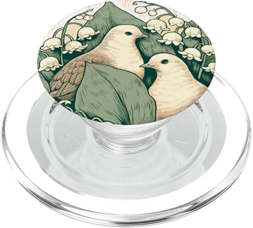 Lily of the Valley Mourning Doves PopSockets PopGrip for MagSafe