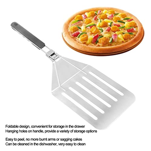 Pá de pizza, pizzas profissionais de aço inoxidável grande com cabo de borracha para pastelaria ao a