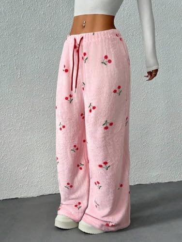 Image of Leopard Pants Women Therian Fuzzy Pajama Pants Y2k Cheetah Pants Grunge High Waisted Fluffy Pants