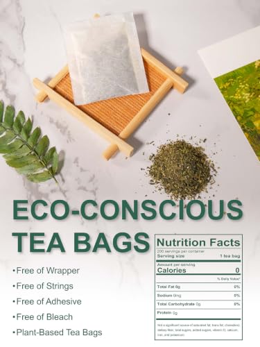 Image of TeeLux Green Tea Bags, Pure Green Tea, Super Antioxidant, Caffeinated 200ct