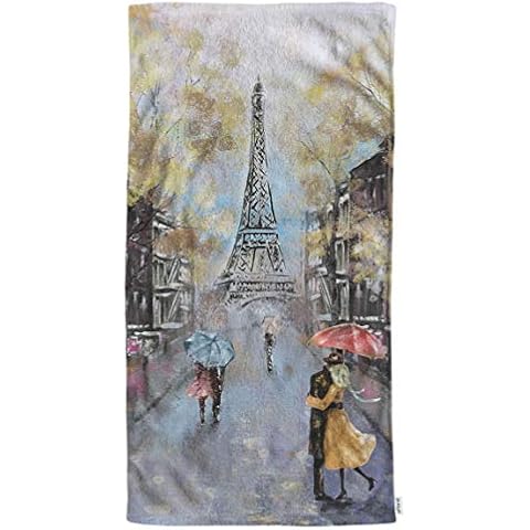 oFloral Autumn Eiffel Tower Hand Towels Cover