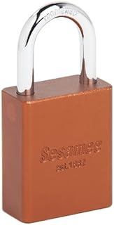 90118 KA Aluminum Rekeyable Safety Lock-Out Padlock with 1-1/2-Inch Wide Body and 1-Inch Hardened Steel, Brown, 1 Inch Shackle
