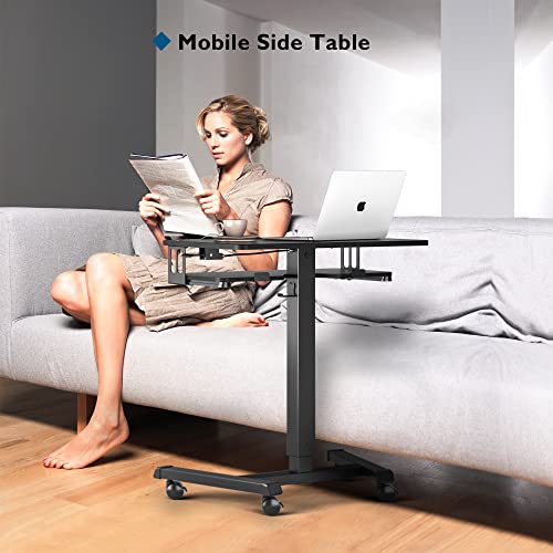 BONTEC-Mobile-Standing-Desk-with-Keyboard-Tray-Mobile-Podium-Computer-Workstation-Up-to-33Lbs-Laptop-Sit-or-Stand-Desk-on-Wheels-Height-Adjustable-Stand-Up-Table-for-Living-Room-Bedroom-Office