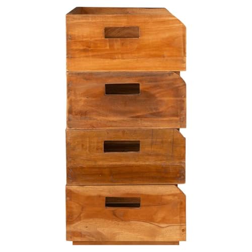 Set de 4 soportes para botellas de madera de caoba sólida miniatura 6
