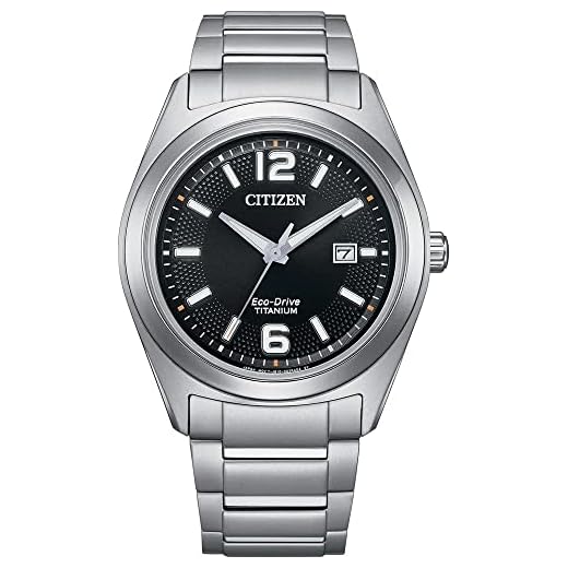 Citizen Men's Analogue Eco-Drive Watch with Titanium Strap AW1641-81E, Black, Bracelet