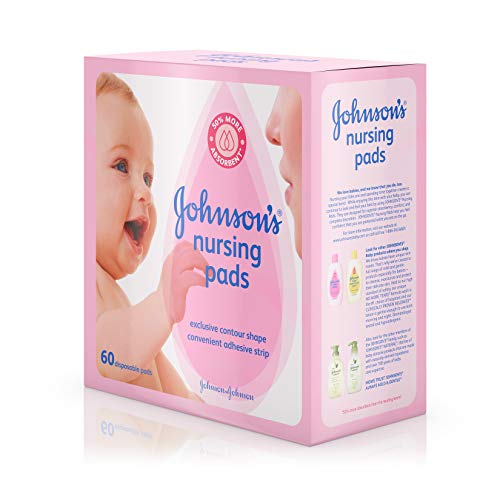 Johnson's Disposable Nursing Pads With Natural Cotton, Super Absorbent, Comfortable, And Breathable, Natural Contour Shape, 60 Ct (Pack Of 6) #TOP7
