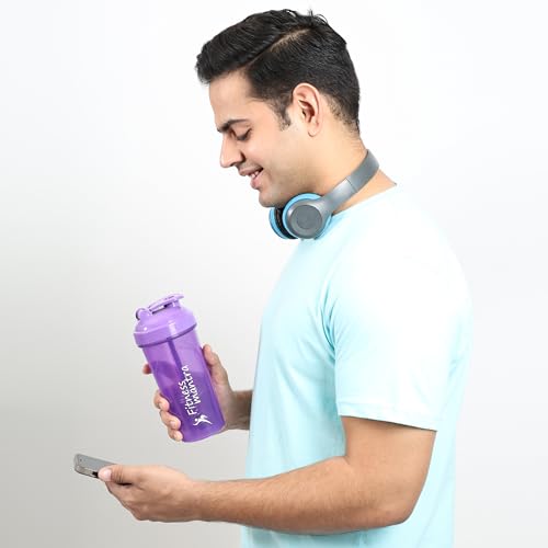 Image of Fitness Mantra 700ml Classic Shaker Bottle for Men & Women [Capacity 700 ml (Purple, 700ml)