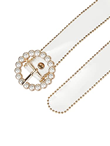 Allegra K Stylish Womens Clear Waist Belts for Dresses Transparent Belts Pin Buckle2