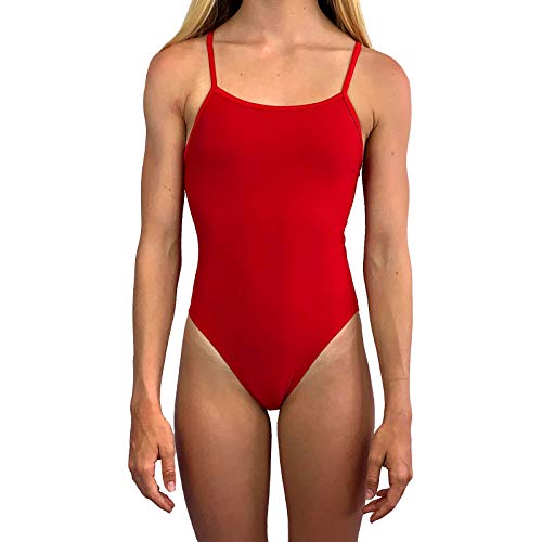 JG 1-Piece Thin Strap Swimsuit Navy,Red, R.Blue(Read Sizing)