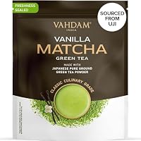 VAHDAM, Japanese Vanilla Matcha Green Tea Powder 50g (50 servings) Sourced from Japan | Premium Matcha Powder With Pure Vanilla | Brew Delicious Matcha Latte