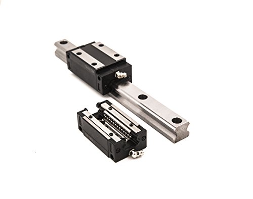 TEN-HIGH HSR15 700mm Linear Guide Rail Linear Motion Slide Rails Linear Motion Products, for CNC Routers, 1pcs Rail + 2pcs HSR15CR Blocks Bearing