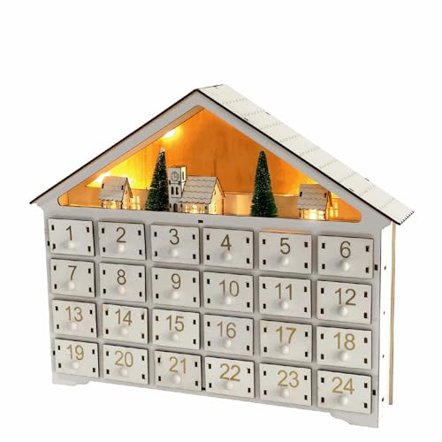 Calendrier de l'Avent en bois à garnir : le cadeau de Noël idéal avec LED