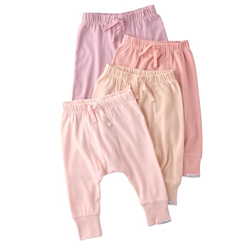 Image of Butterblu Baby Jordan 4-Pack Jogger Pants 100% Organic Cotton Bottoms for Boys & Girls