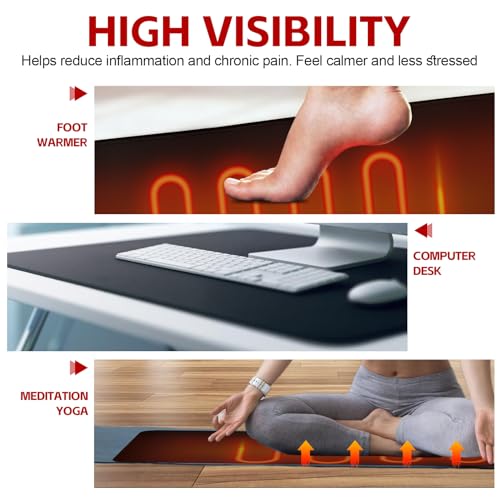 Erdungsmatte Für Besseren Schlaf, Grounding Mat For Earthing, Grounding Pad 25×68 CM, Grounding Mat Mit Kabel, Geerdet Mauspad, Erdungsmatte Verbindet Sie, Für Tisch, Sofa, Yogamatte