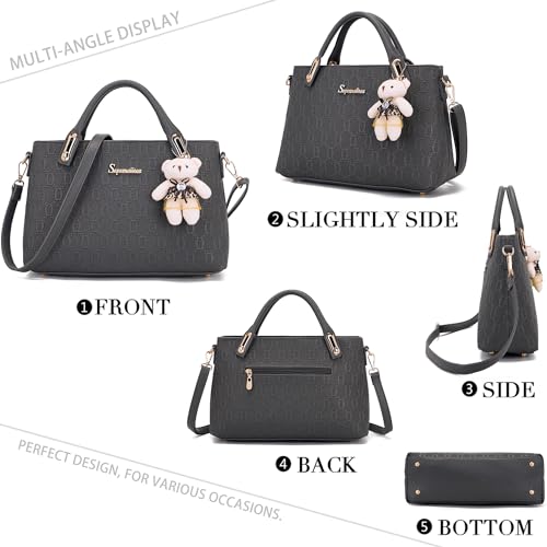 Purse for Women Fashion Medium Shoulder Bag Crossbody Handbag Set 4PCS — view 2
